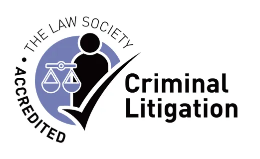 Law Society Logo denoting the form is licenced to advise on matters concerning criminal law