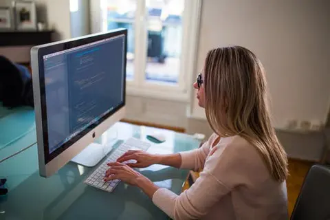 Receptionist in an office